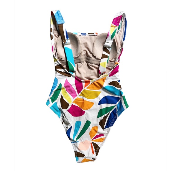 NWOT Tabitha Brown x Target Botanical Print Lowback One Piece Swimsuit, sz XS - Picture 5 of 10